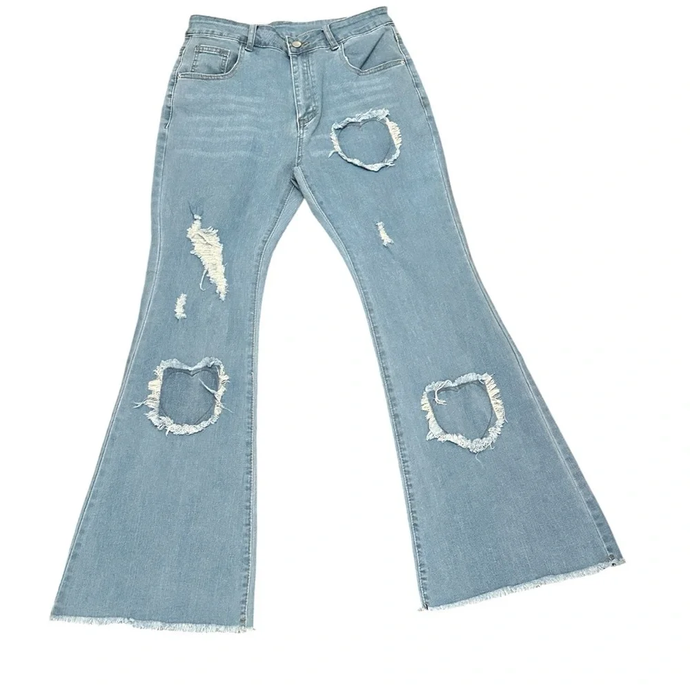 Light Blue Distressed Women’s Jeans